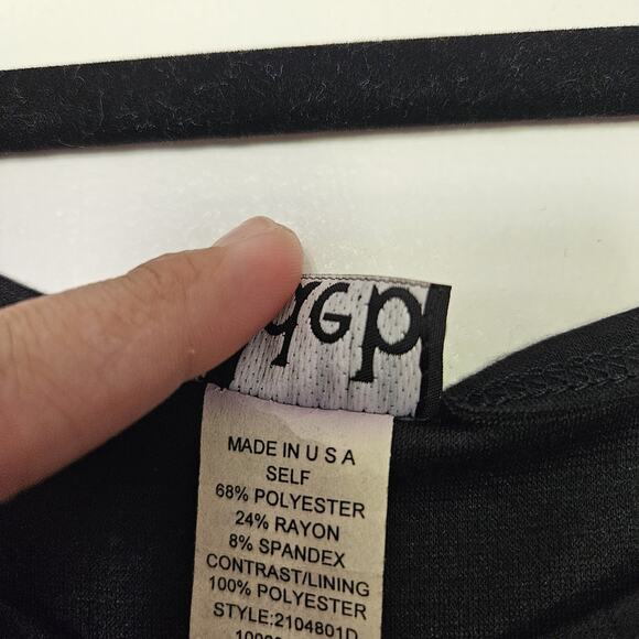 Vtg Y2K 90s Deb Mini Dress Size L Side Cutout Blue Black Sequin Party Club HOCO - Picture 10 of 10